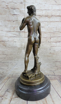 Michelangelo's DAVID Bronze Miniature Replica 10" x 4"