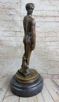 Michelangelo's DAVID Bronze Miniature Replica 10" x 4"
