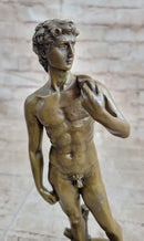 Michelangelo's DAVID Bronze Miniature Replica 10" x 4"