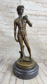 Michelangelo's DAVID Bronze Miniature Replica 10" x 4"