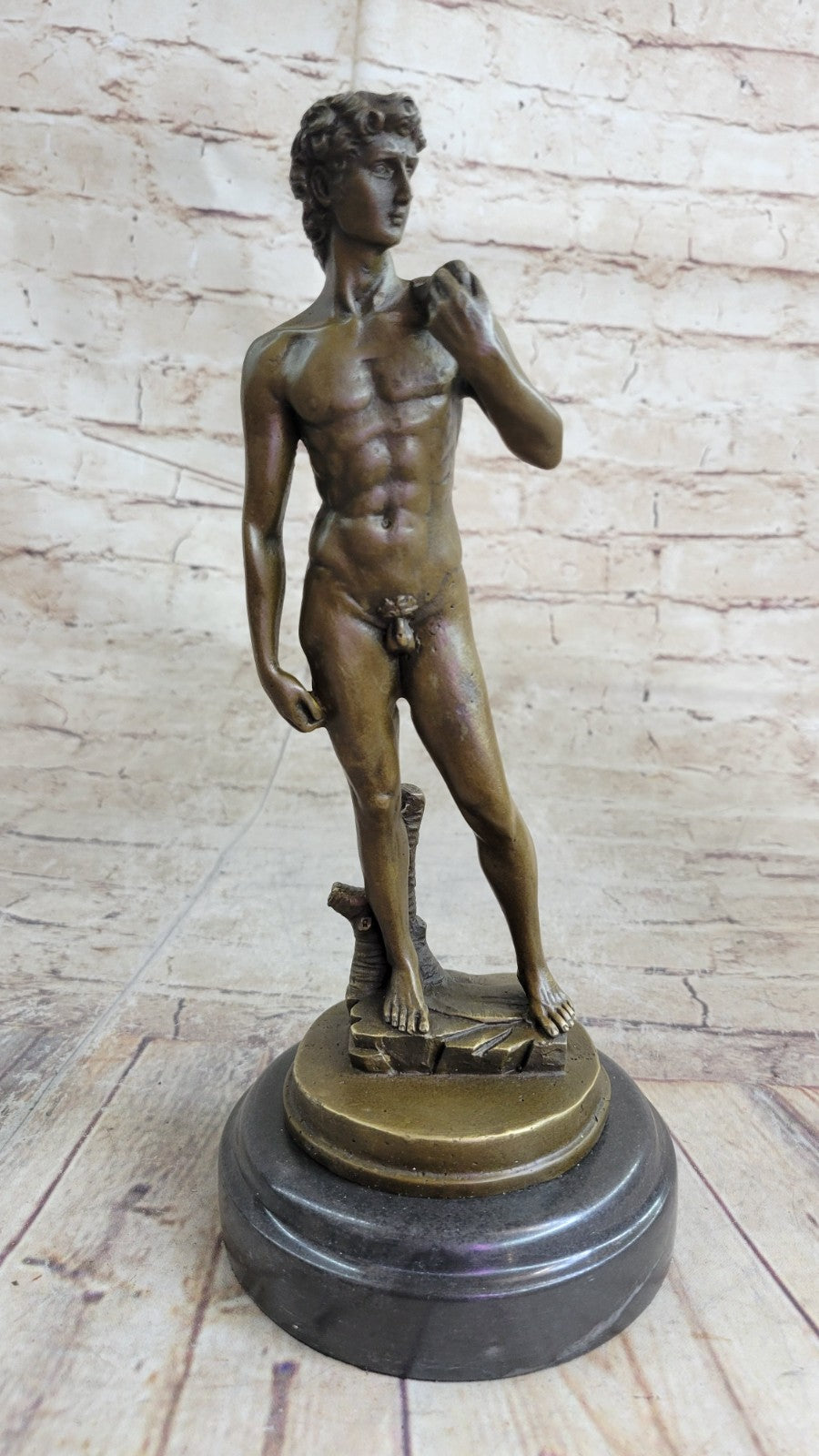 Michelangelo's DAVID Bronze Miniature Replica 10" x 4"
