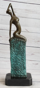 Curvaceous Nude Abstract Lady on the Beach By Vitaleh Bronze Sculpture
