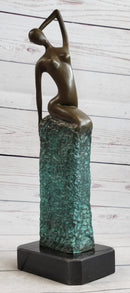 Curvaceous Nude Abstract Lady on the Beach By Vitaleh Bronze Sculpture