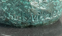 Bronze Sculpture of Kissing Embracing Romantic Couple Lovers
