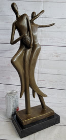 Contemporary Bronze Sculpture of Dancing Couple Romance