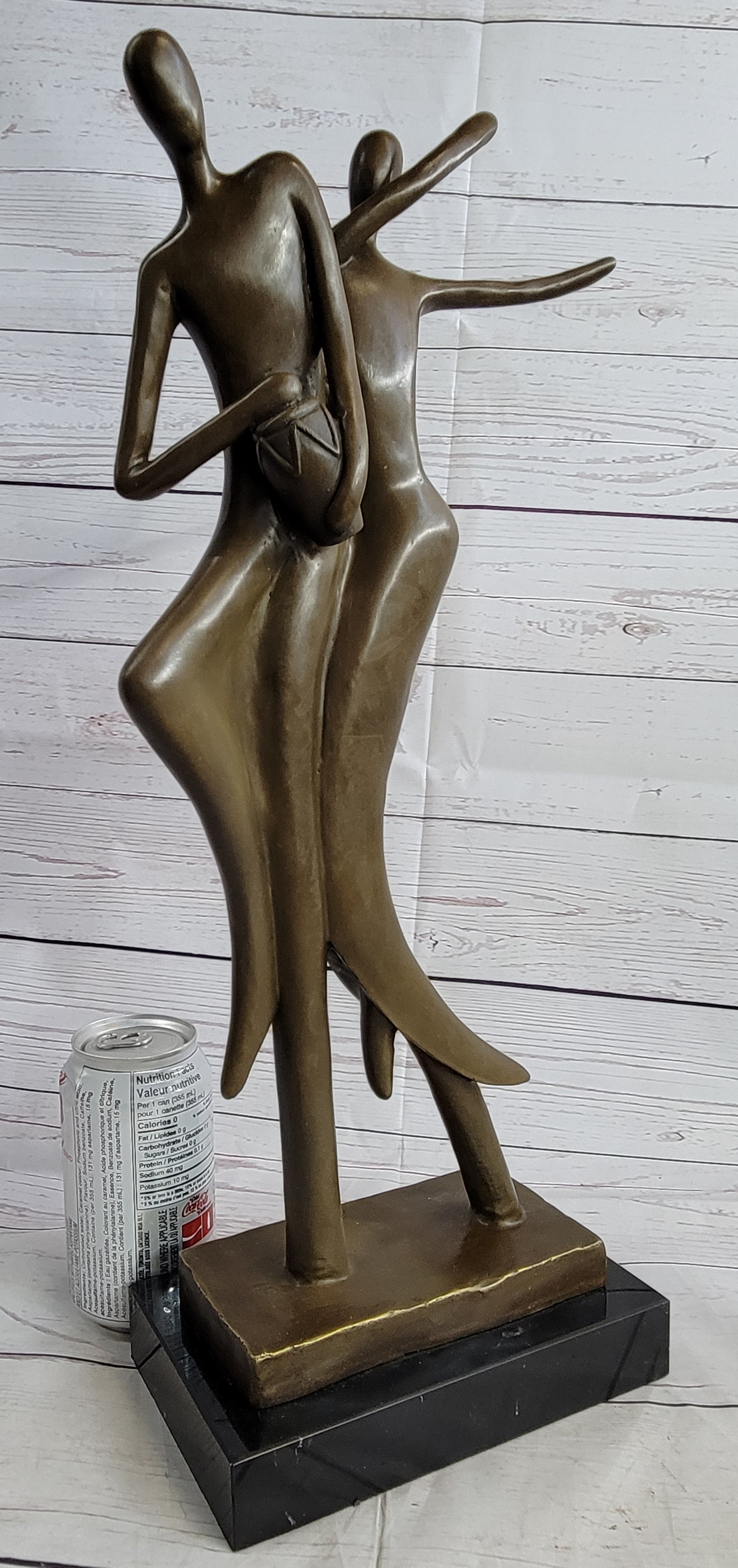 Contemporary Bronze Sculpture of Dancing Couple Romance