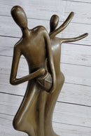 Contemporary Bronze Sculpture of Dancing Couple Romance