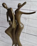 Contemporary Bronze Sculpture of Dancing Couple Romance