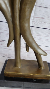 Contemporary Bronze Sculpture of Dancing Couple Romance