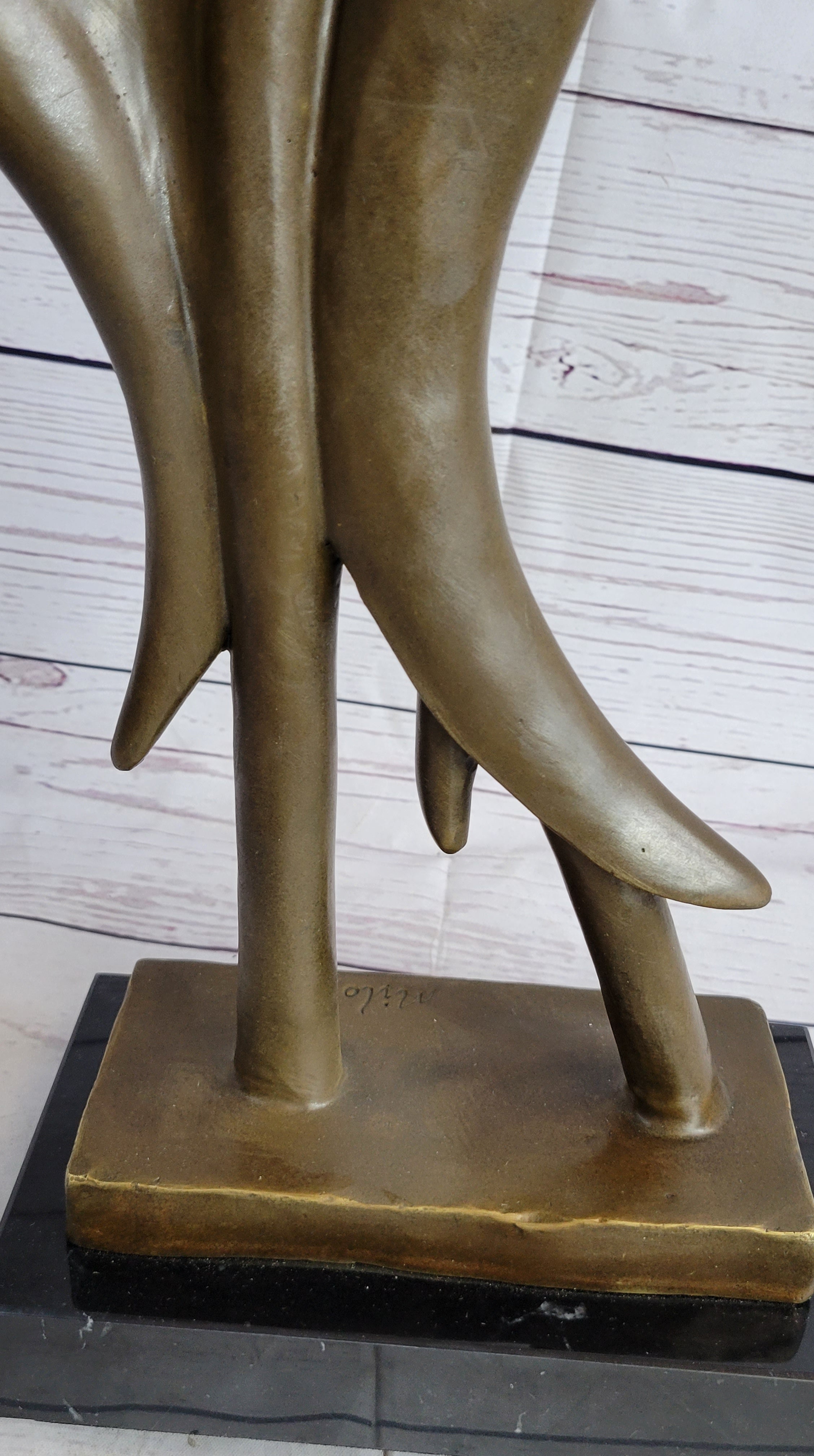 Contemporary Bronze Sculpture of Dancing Couple Romance