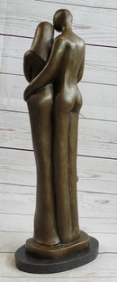 Modern Bronze Sculpture Abstract Couple Baby Loved Family Art Deco