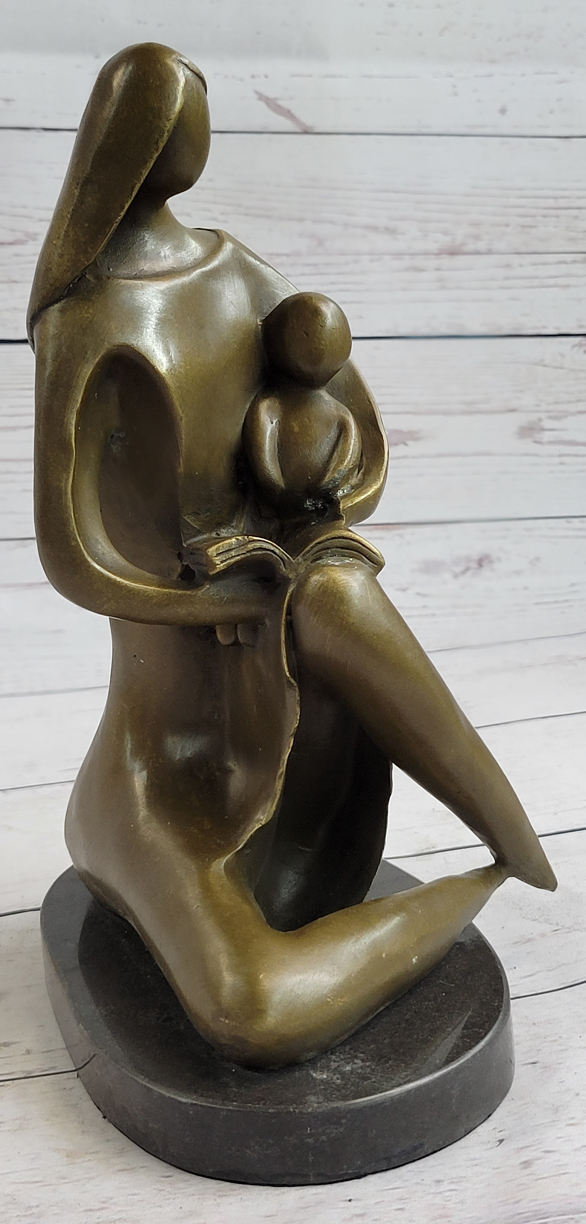 Mother with Baby Bronze Sculpture Pregnancy Shower Gift