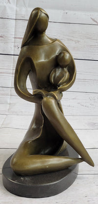 Mother with Baby Bronze Sculpture Pregnancy Shower Gift
