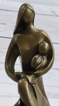 Mother with Baby Bronze Sculpture Pregnancy Shower Gift