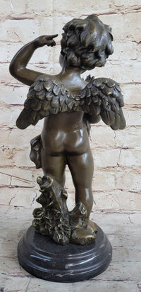 Cherub Boy Bronze Sculpture 13.5" x 6"