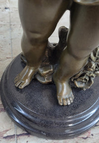 Cherub Boy Bronze Sculpture 13.5" x 6"