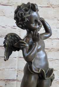Cherub Boy Bronze Sculpture 13.5" x 6"