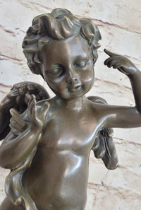 Cherub Boy Bronze Sculpture 13.5" x 6"