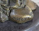 Cherub Boy Bronze Sculpture 13.5" x 6"