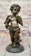 French Cherub Bronze with Wings Art Nouveau Lost Wax