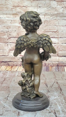 French Cherub Bronze with Wings Art Nouveau Lost Wax