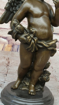 French Cherub Bronze with Wings Art Nouveau Lost Wax