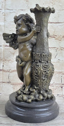 12'' Auguste Moreau Cherub Angel Bronze Sculpture