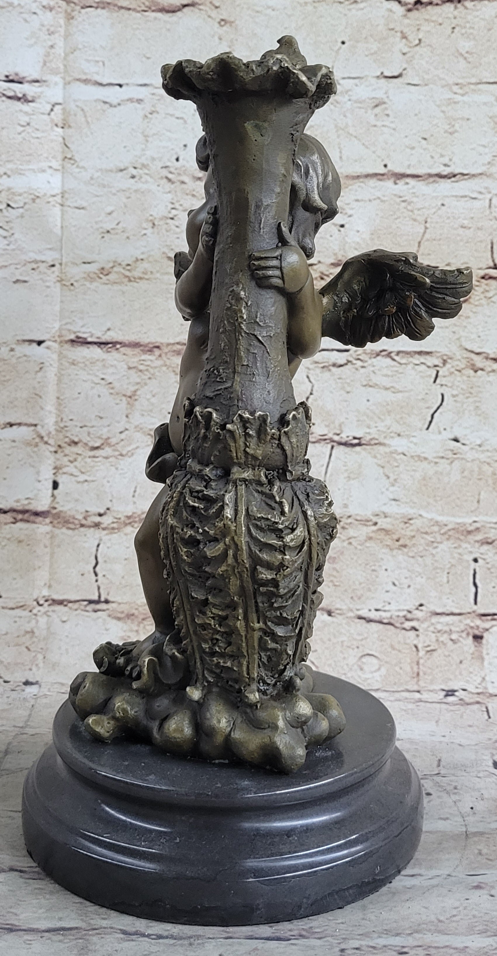 12'' Auguste Moreau Cherub Angel Bronze Sculpture