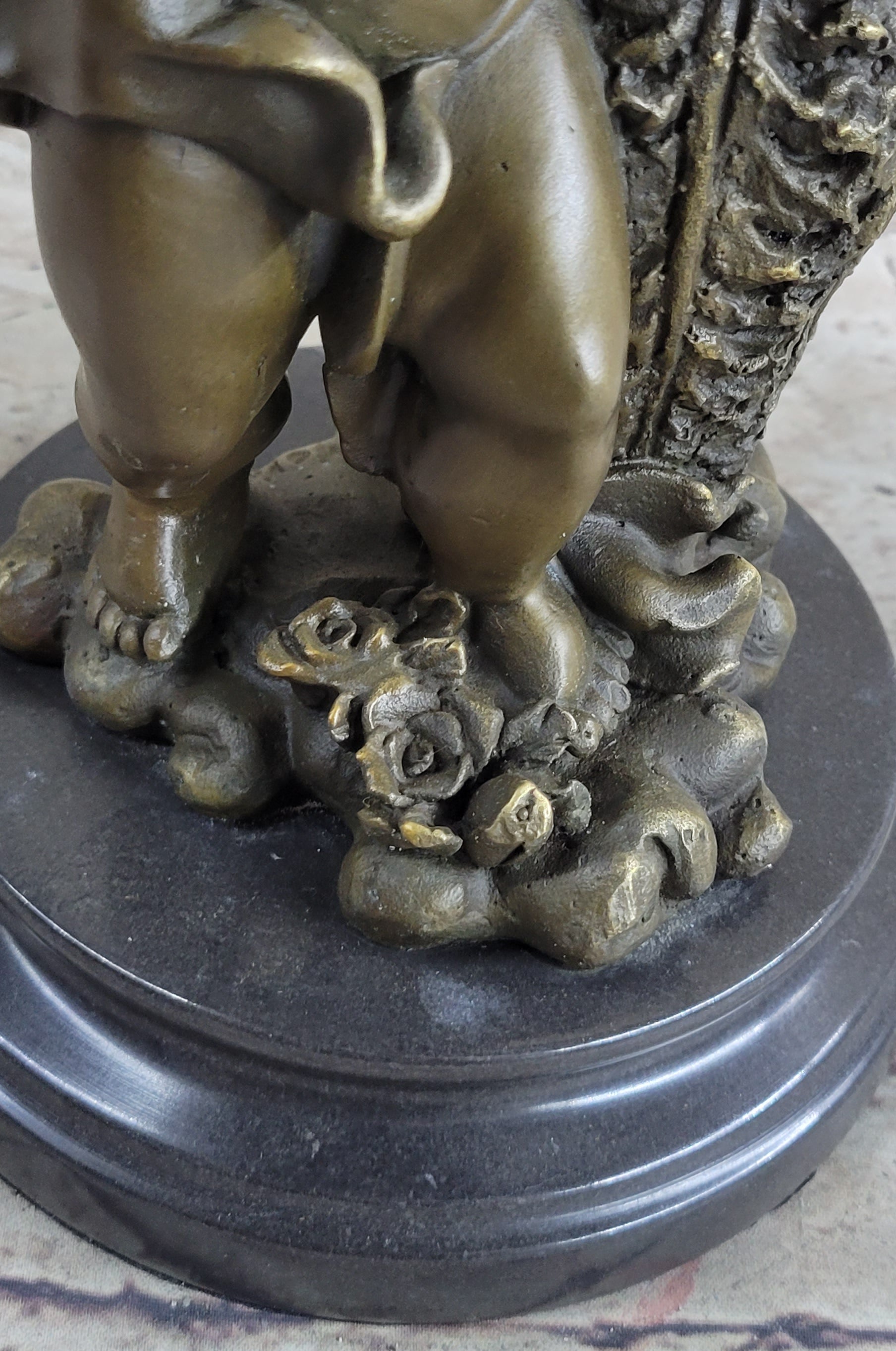 12'' Auguste Moreau Cherub Angel Bronze Sculpture