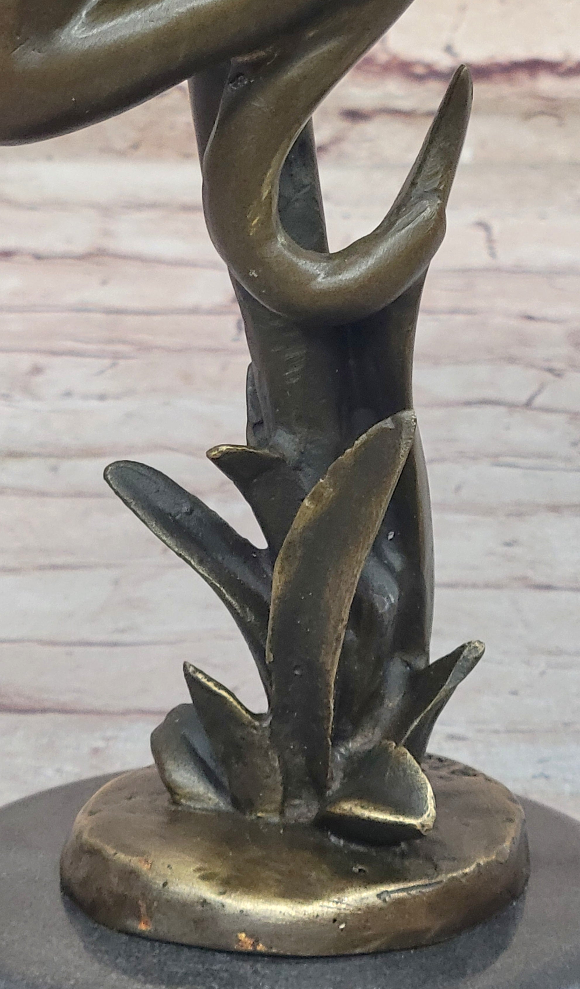 Abstract Nude Female Dancer Figure Reaching Upwards Dancing Bronze Sculpture Statue