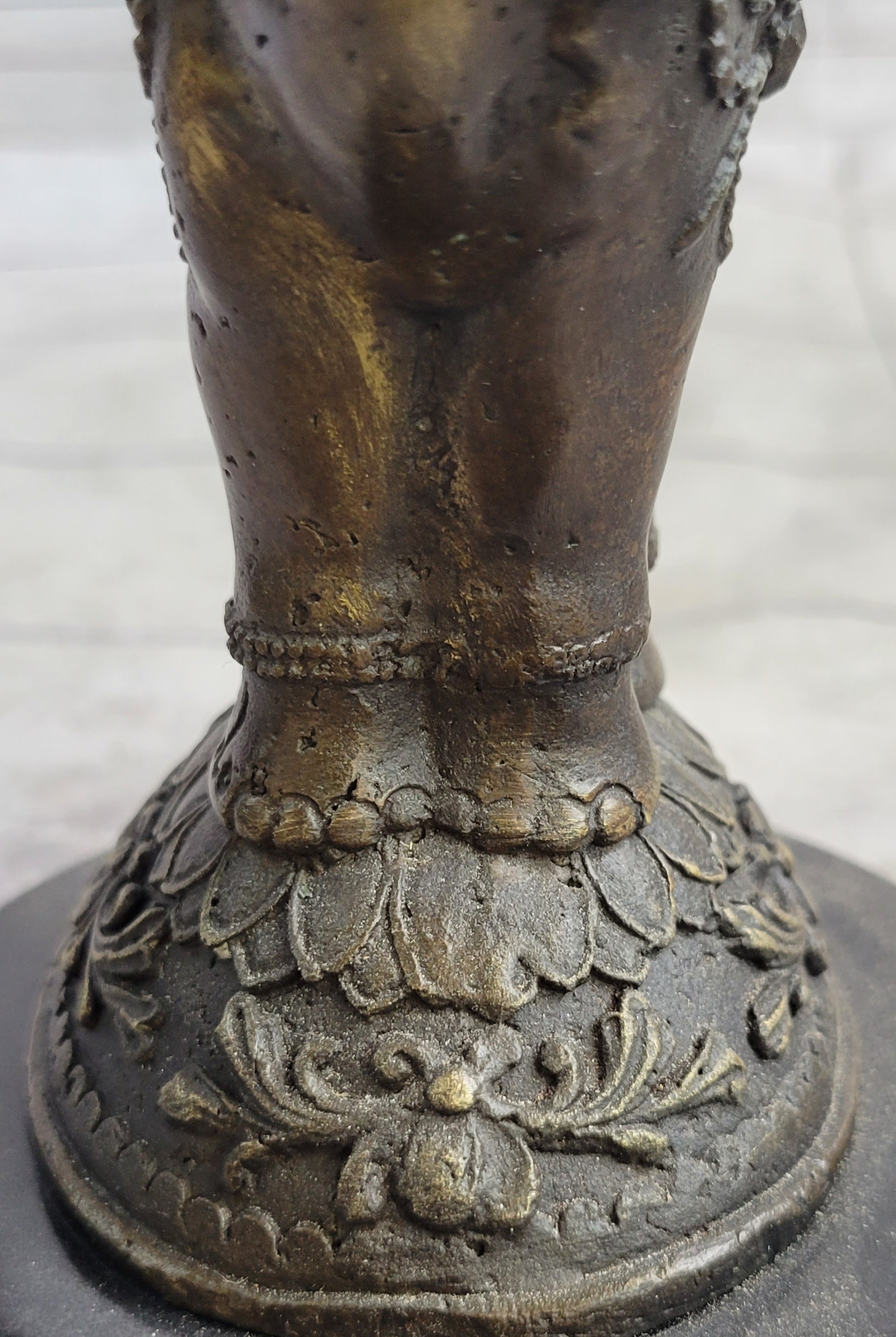 Two Headed Elephant Candle Holder Bronze Sculpture Marble Base