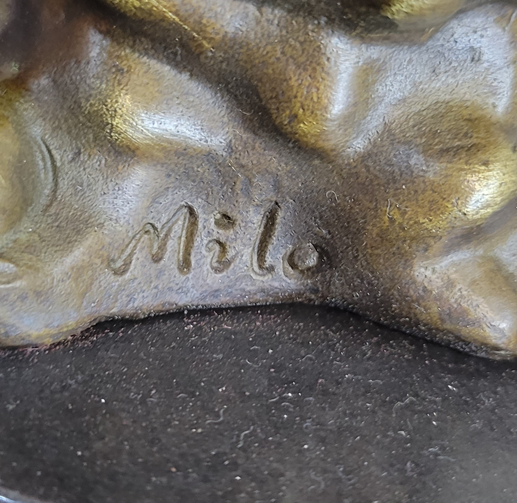 Cherub Holding Celebration Cup 8.5'' Bronze Candleholder