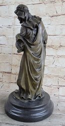 Wise Man Christmas Traveler Nativity Bronze Sculpture 14" x 6"
