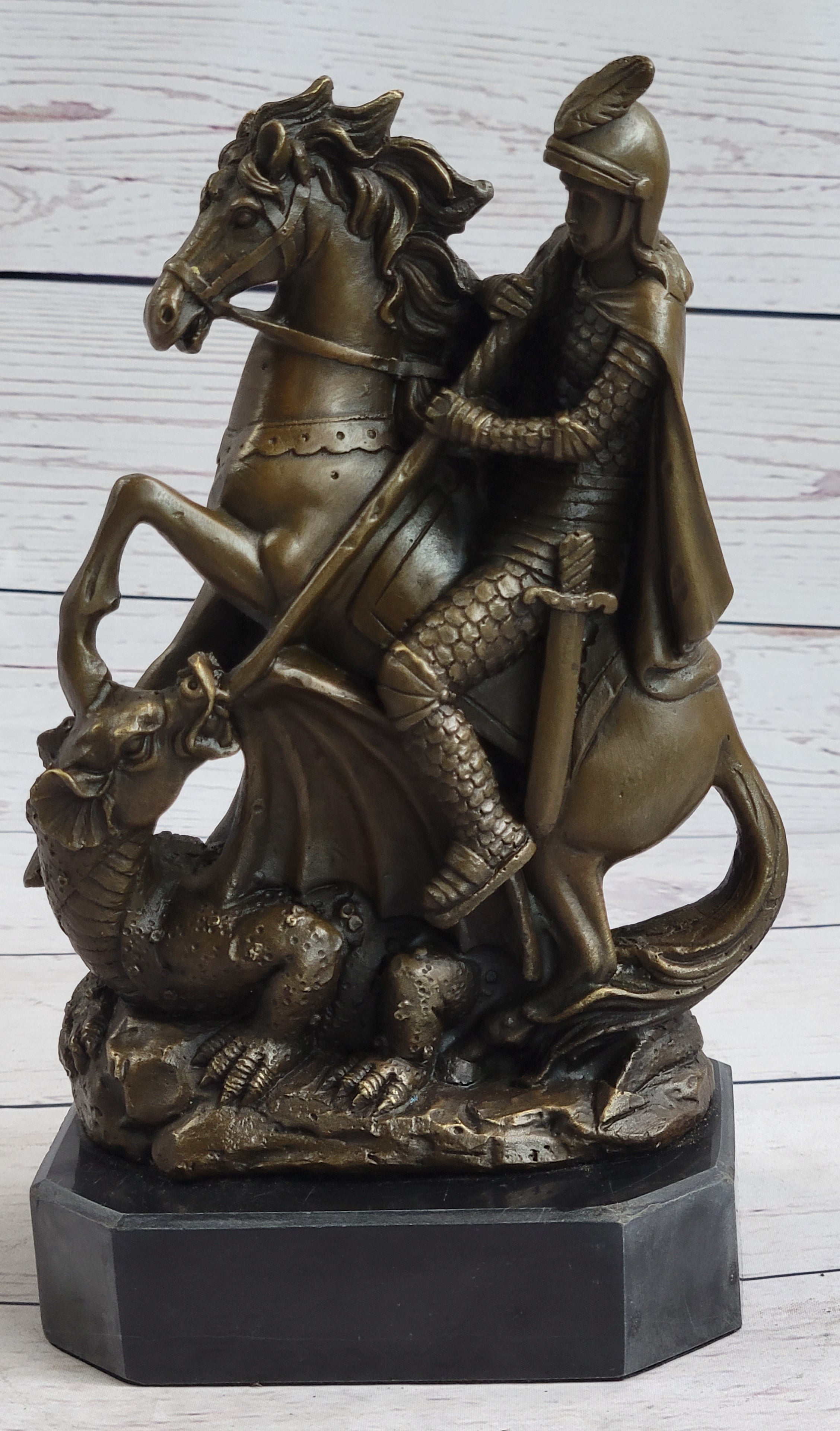 Jean Baptiste Carpeaux Saint George & Dragon Bronze Sculpture