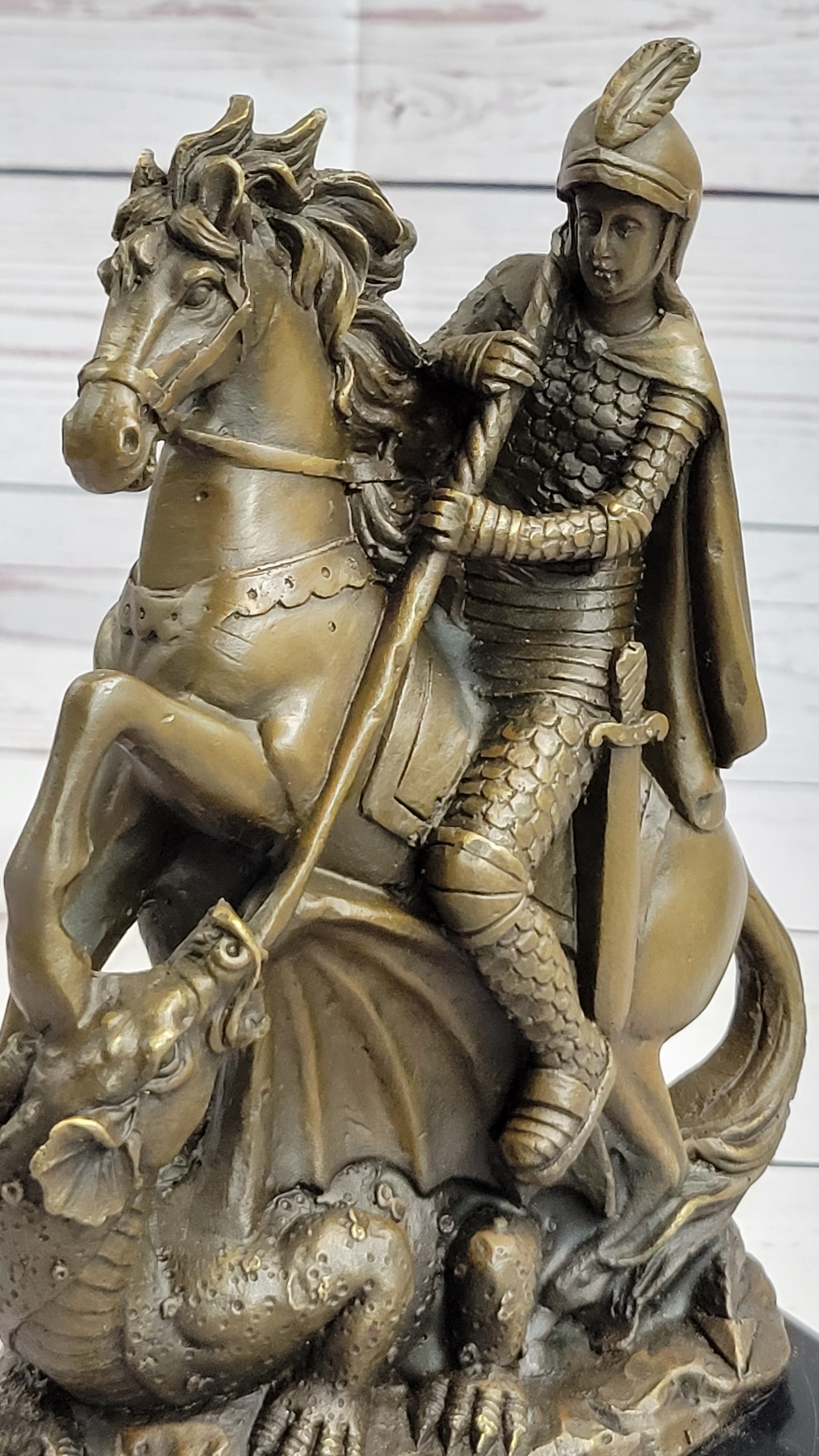 Jean Baptiste Carpeaux Saint George & Dragon Bronze Sculpture