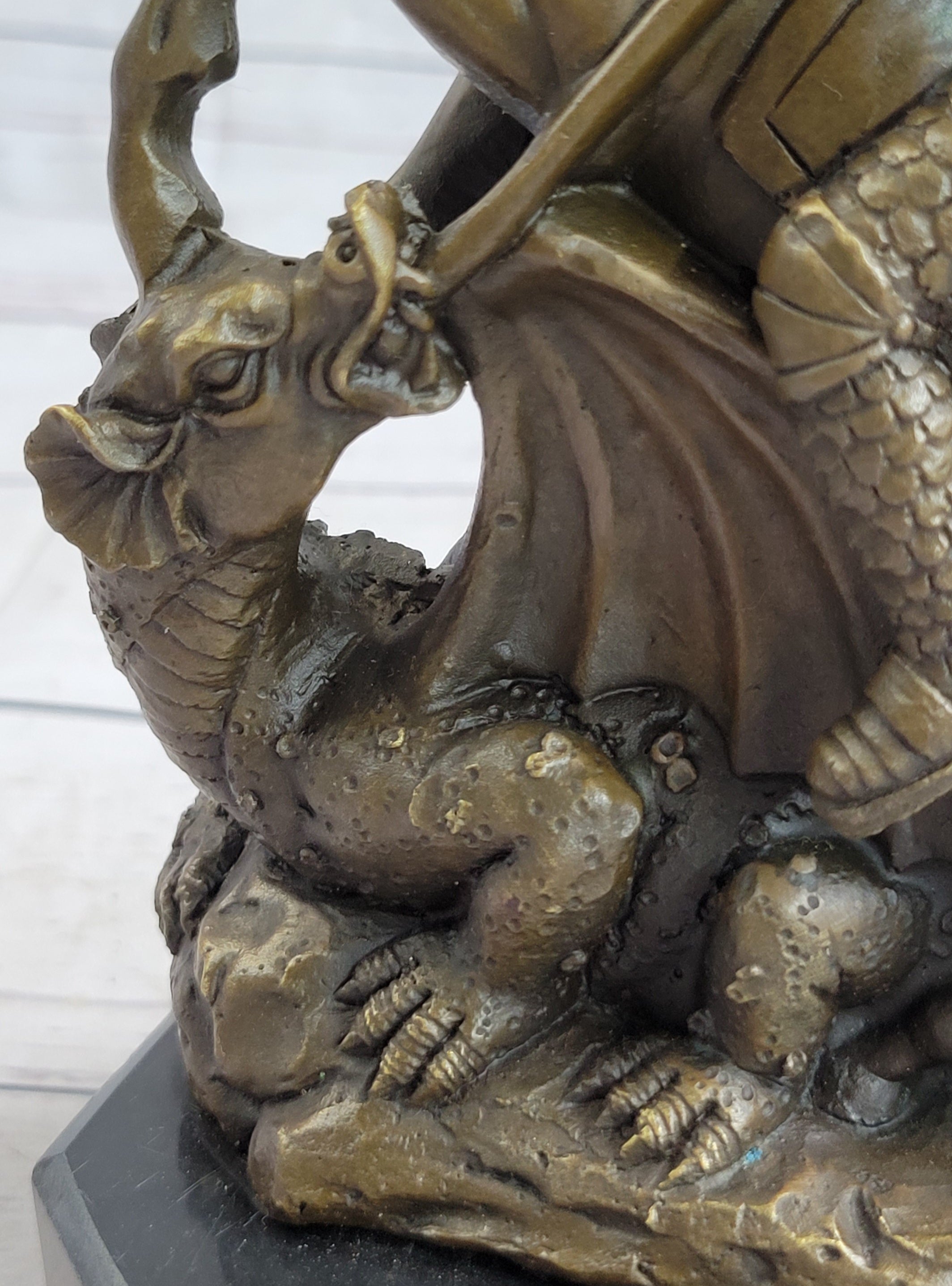 Jean Baptiste Carpeaux Saint George & Dragon Bronze Sculpture