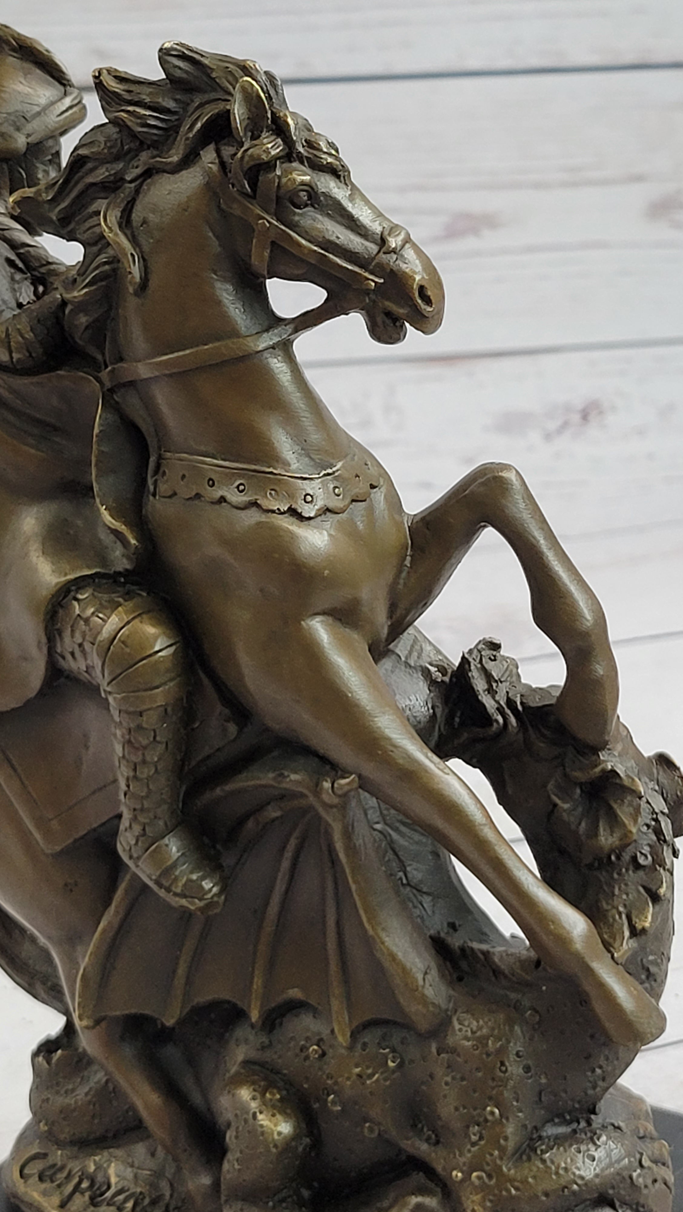 Jean Baptiste Carpeaux Saint George & Dragon Bronze Sculpture
