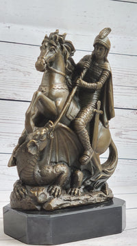 Jean Baptiste Carpeaux Saint George & Dragon Bronze Sculpture