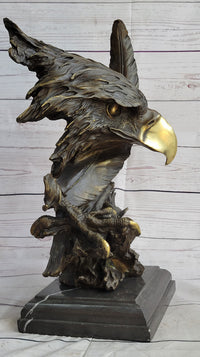 Abstract Eagle Bust w/ Talon and Feather Bronze 15" x 11"