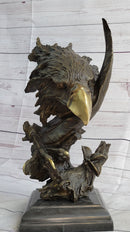 Abstract Eagle Bust w/ Talon and Feather Bronze 15" x 11"