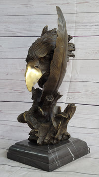 Abstract Eagle Bust w/ Talon and Feather Bronze 15" x 11"