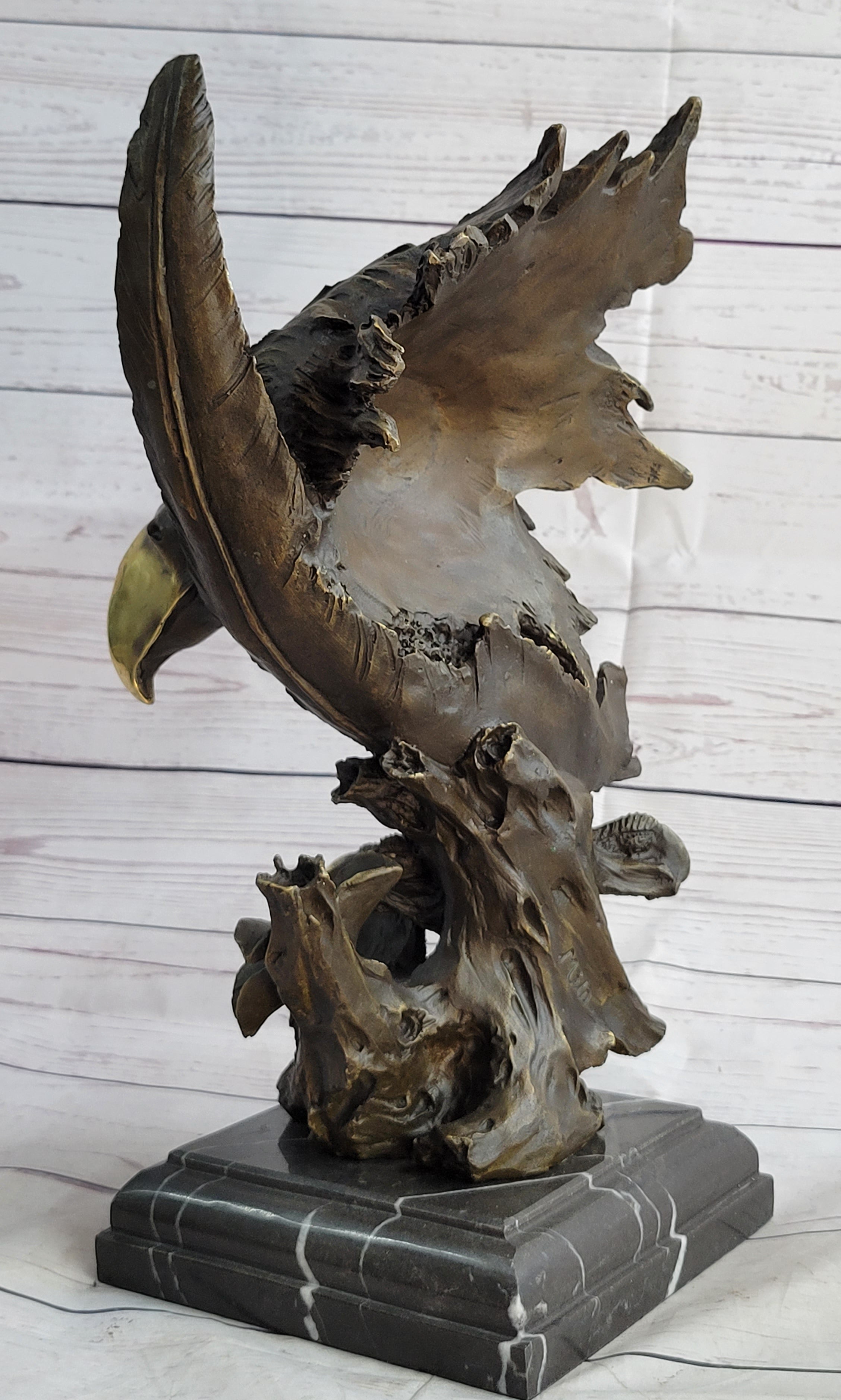 Abstract Eagle Bust w/ Talon and Feather Bronze 15" x 11"