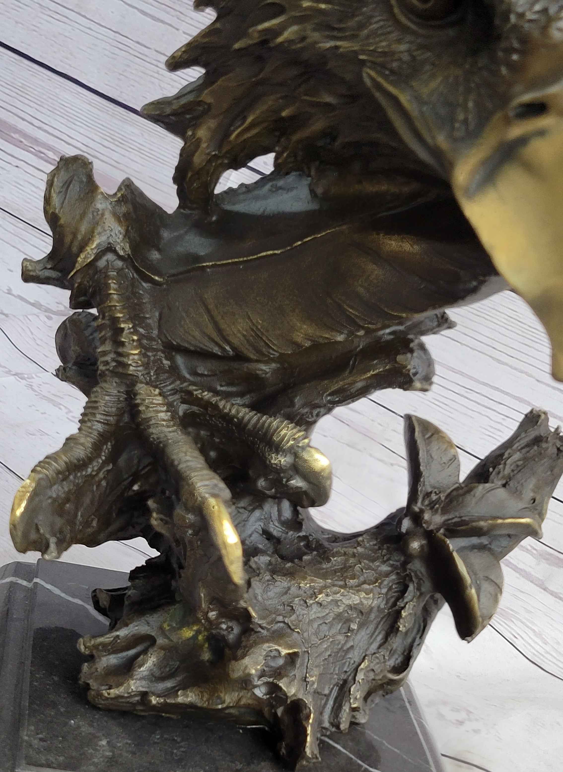 Abstract Eagle Bust w/ Talon and Feather Bronze 15" x 11"