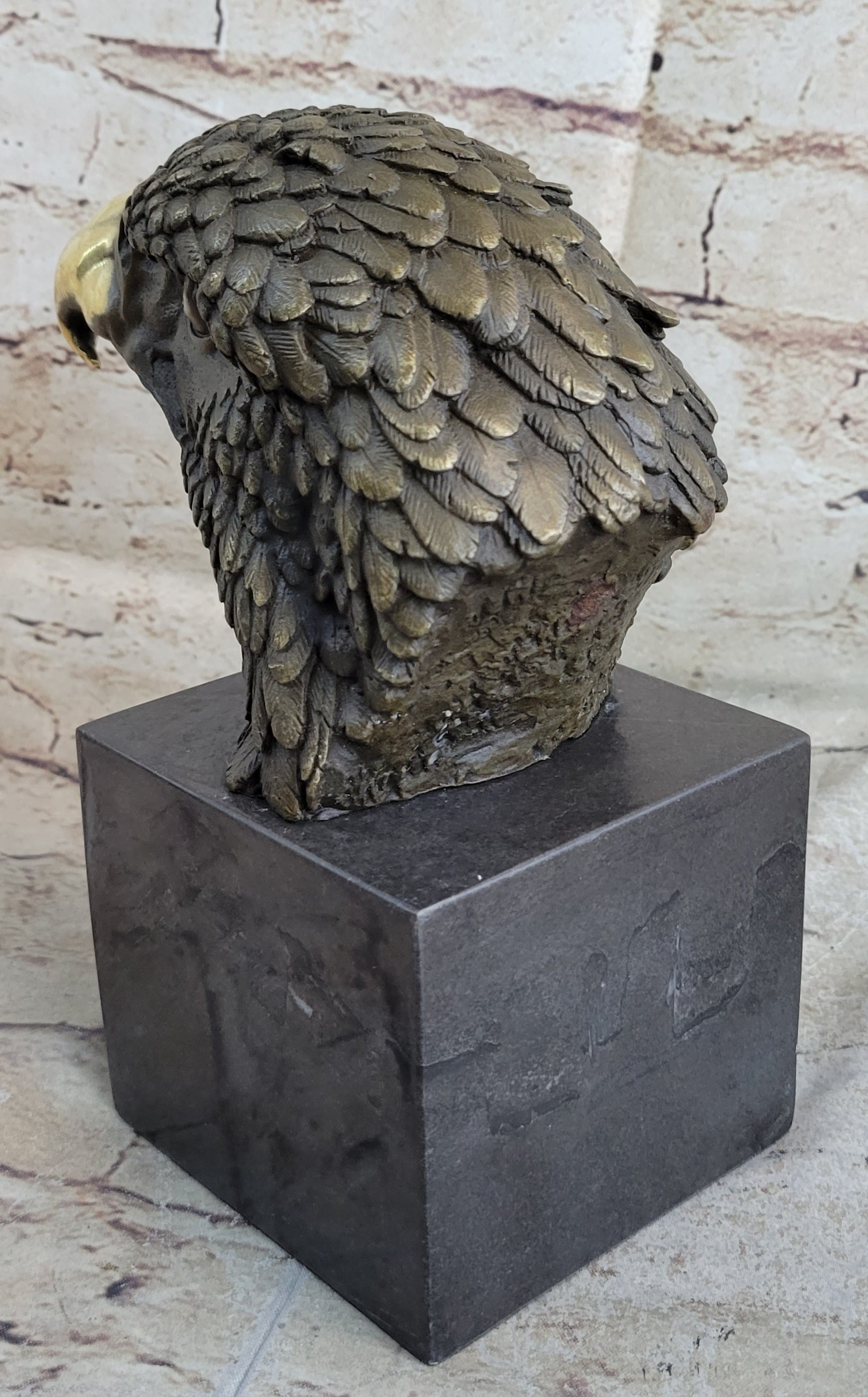 American Bald Eagle Bronze Marble Sculpture Art Deco