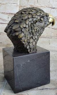 American Bald Eagle Bronze Marble Sculpture Art Deco