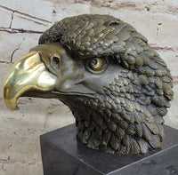 American Bald Eagle Bronze Marble Sculpture Art Deco