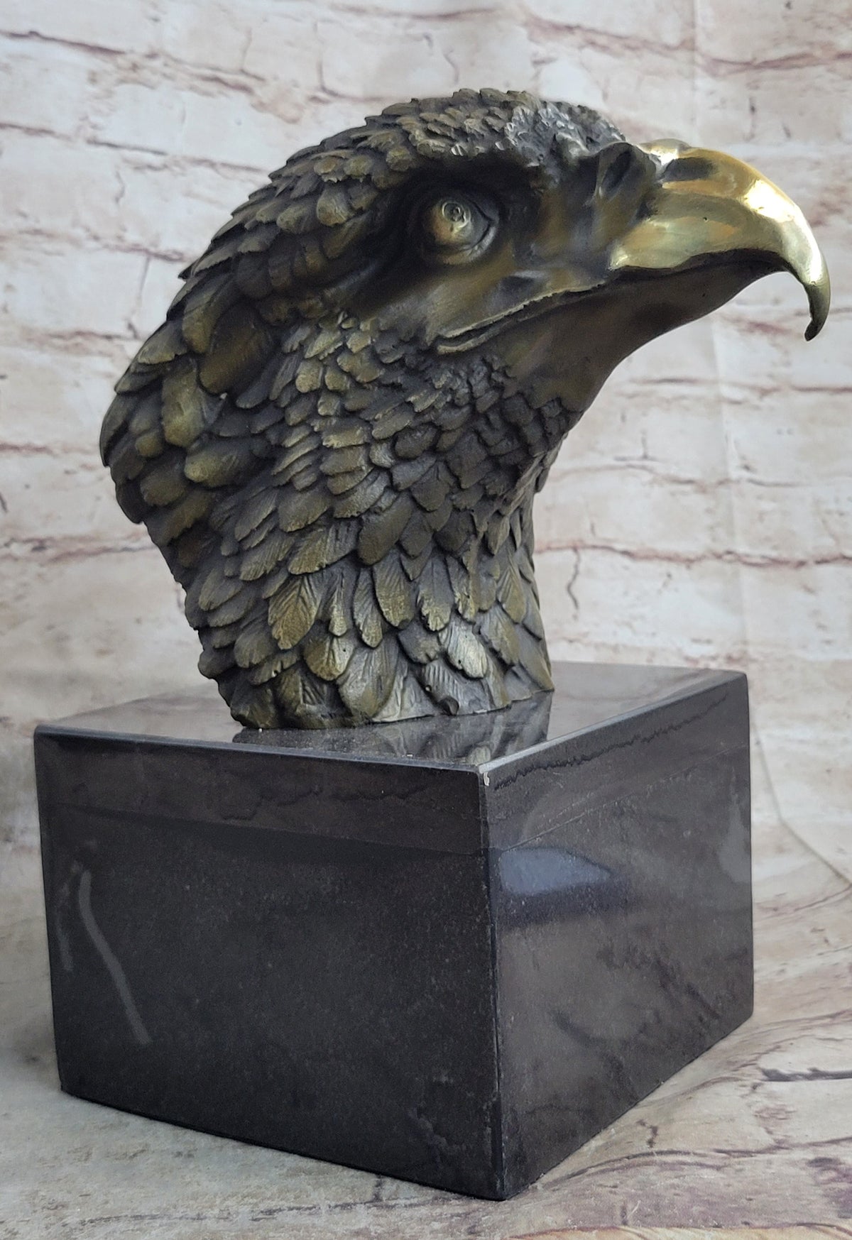Signed Large Eagle Bird Marble Base