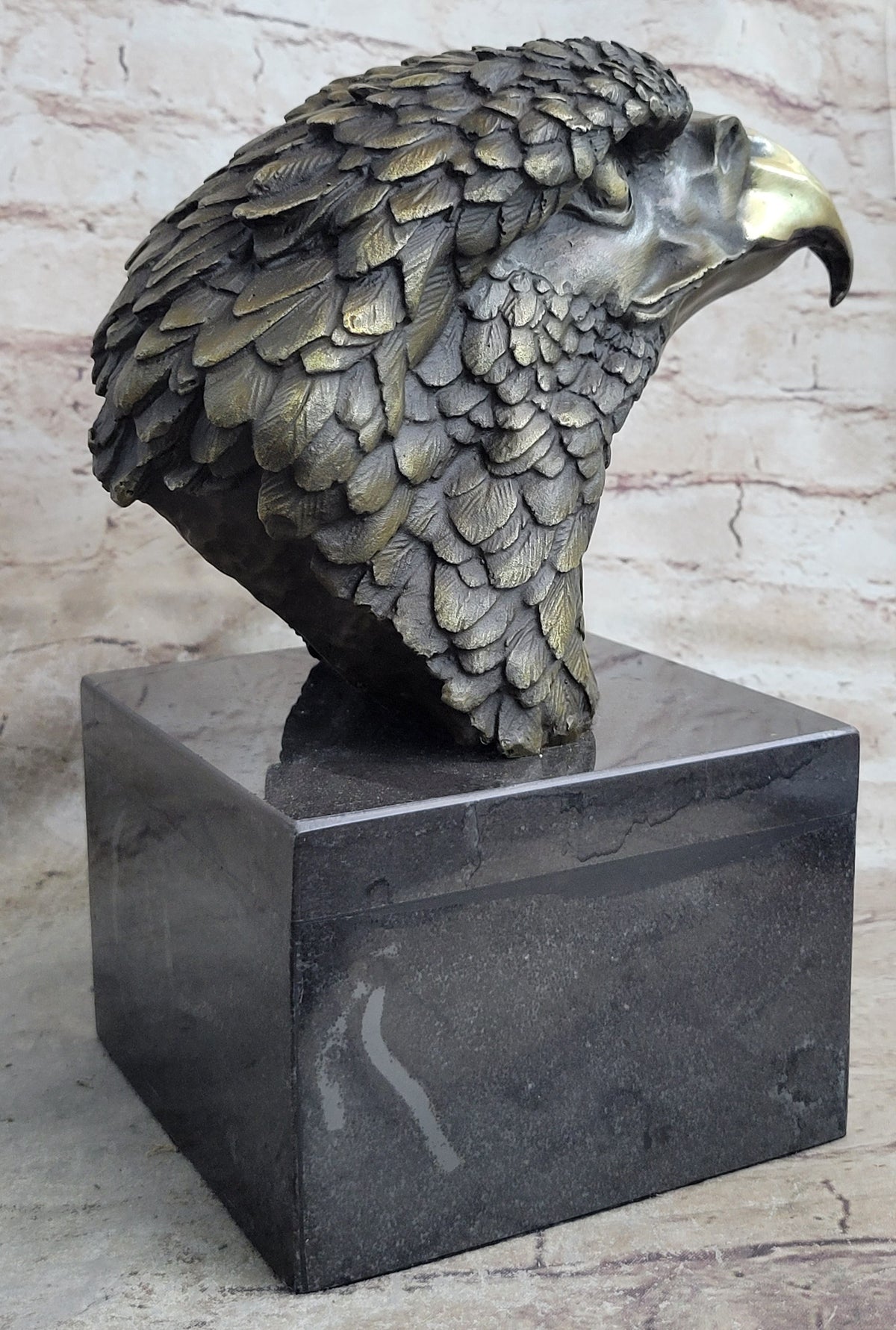 Signed Large Eagle Bird Marble Base