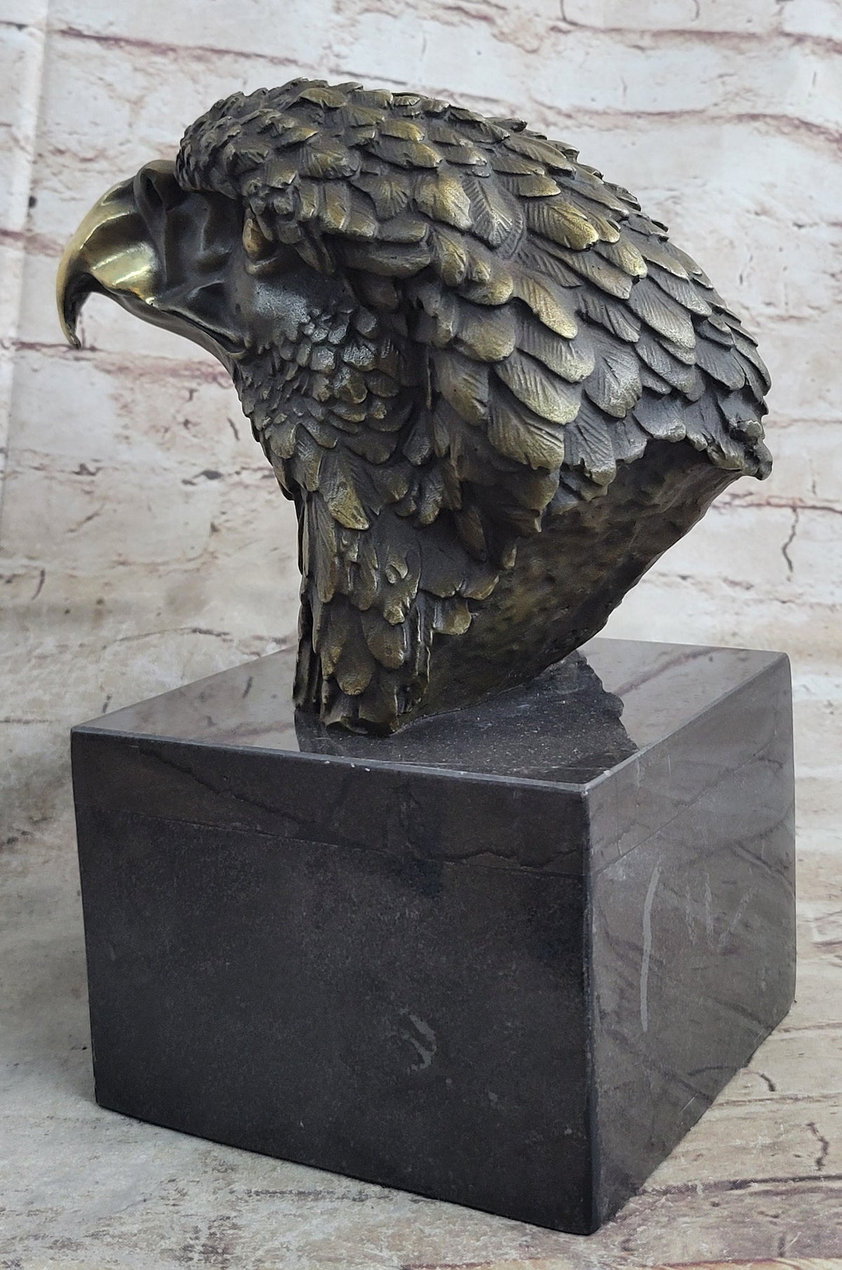 Signed Large Eagle Bird Marble Base