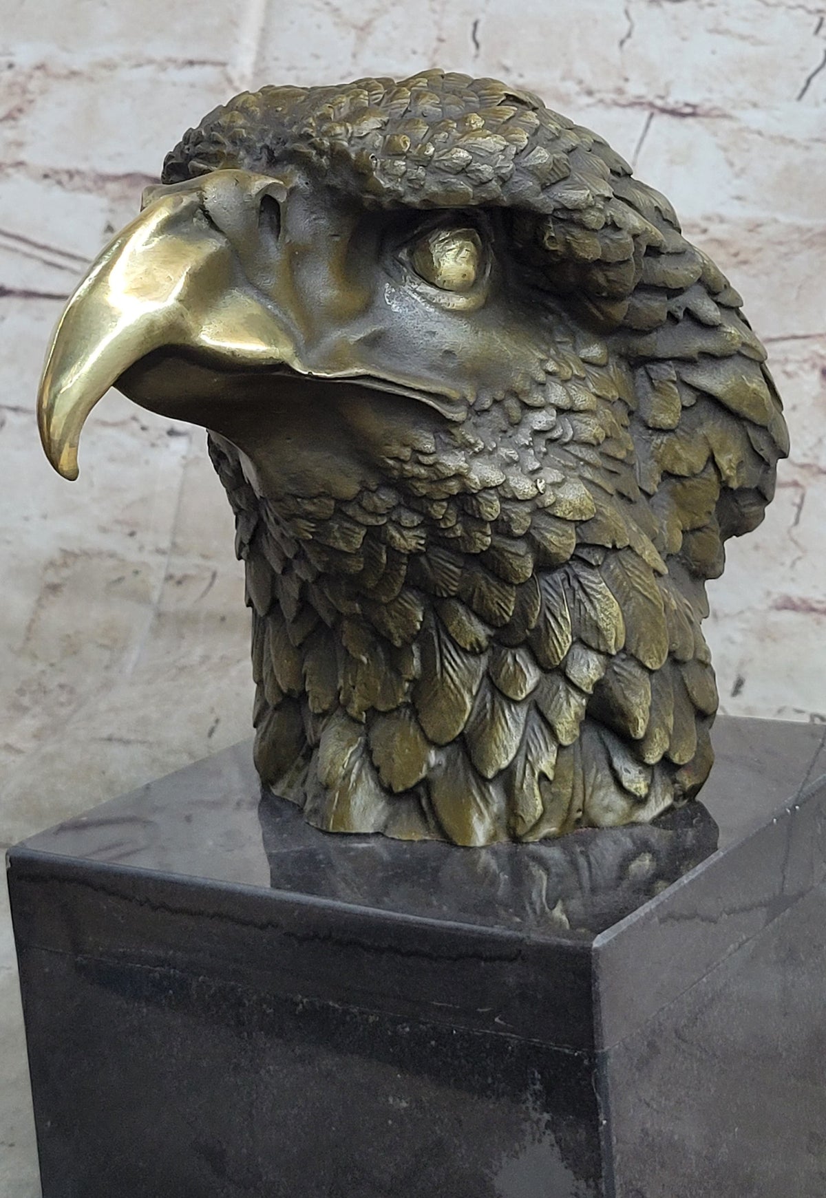 Signed Large Eagle Bird Marble Base